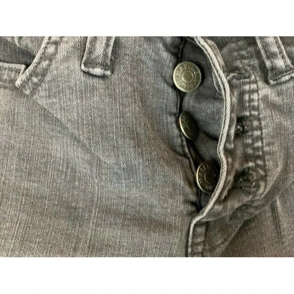 Madewell Size 24s Women Jeans Faded Black Wash Cali Demi Boot Raw Hem Button Fly